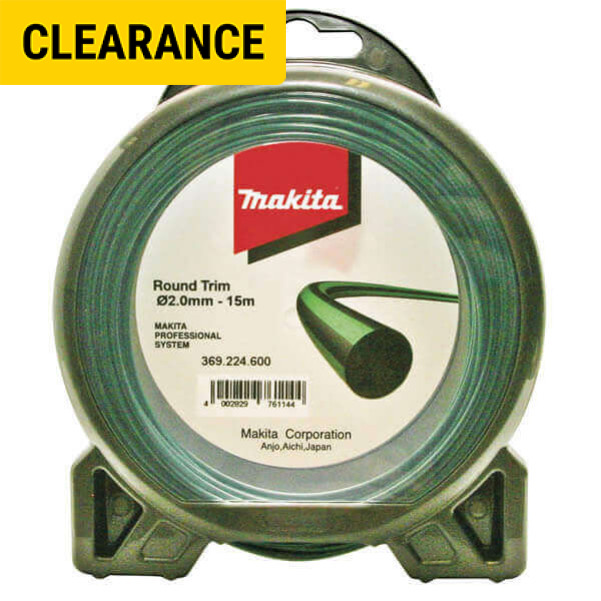 Makita 369.224.600 - 2mm X 15m Round Trim Nylon Line Makita Accessories
